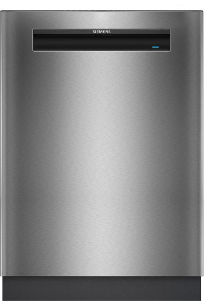 Siemens SN15ES06CS - iQ500 Unterbau Geschirrspüler mit 5 Jahre Garantie, Gebürsteter Stahl, Besteckschublade, infoLight im Türgriff, 60 cm